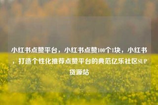 小红书点赞平台，小红书点赞100个1块，小红书，打造个性化推荐点赞平台的典范亿乐社区SUP货源站